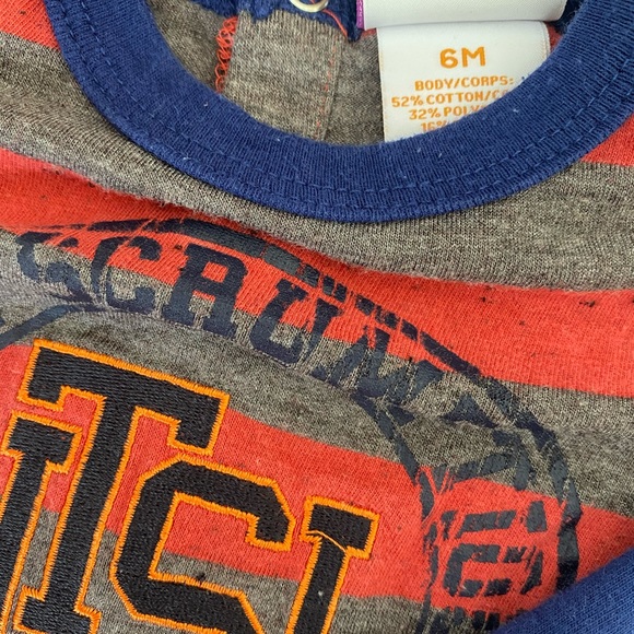 Truly scrumptious by heidi klum baby boy striped onesie bodysuit size 6 months - Picture 5 of 6